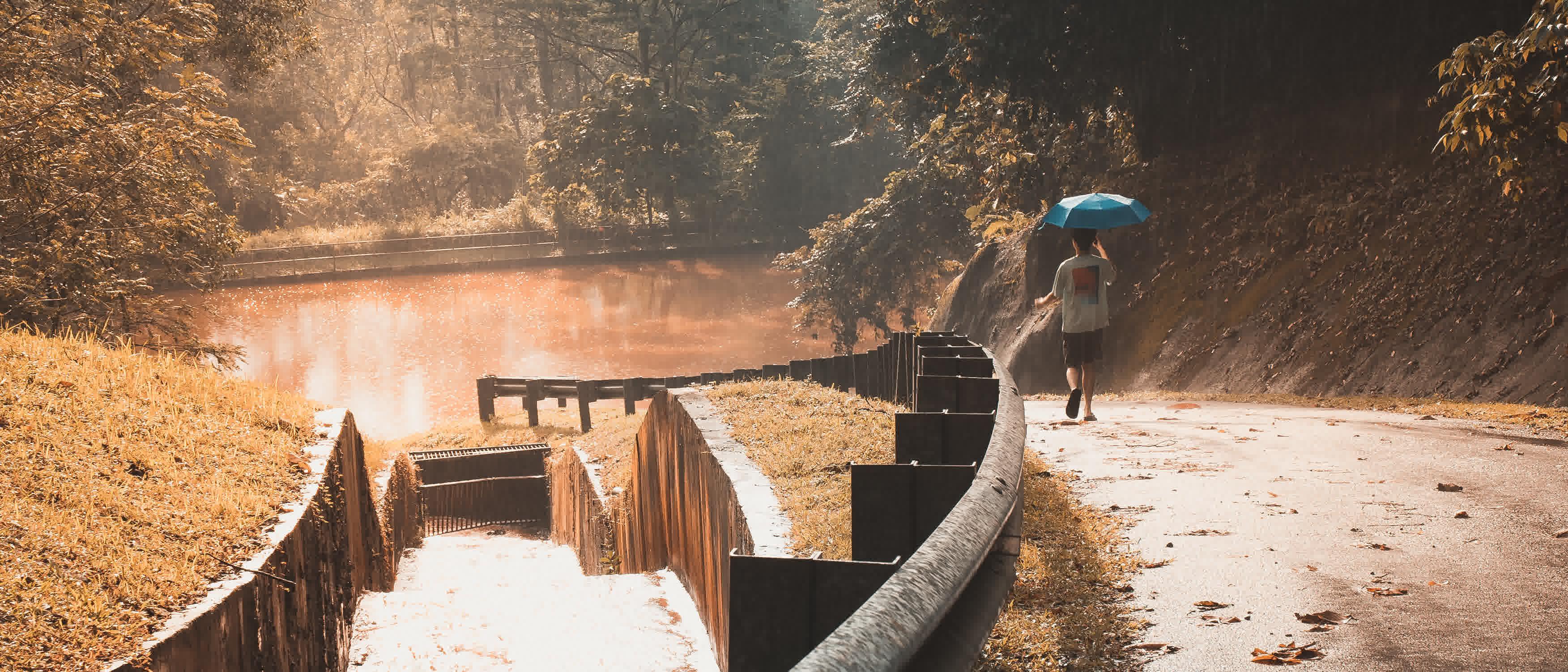 Walking down to the river